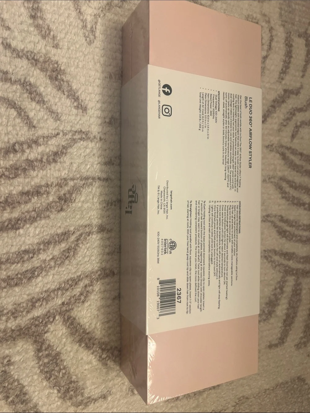 Lange Le Duo 360° Airflow Styler - Light Pink